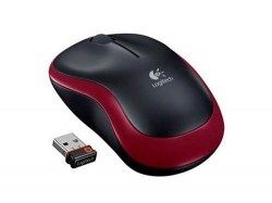 Miševi za notebook-ove: Logitech Mouse M185 wireless red 910-002237