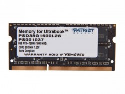 Memorije za notebook-ove: DDR3 8GB 1600Mhz SO-DIMM Patriot PSD38G1600L2S