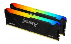 Memorije DDR 4: DDR4 64GB 3600MT/s KINGSTON KF436C18BB2AK2/64 Fury Beast Black RGB XMP