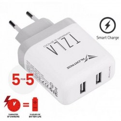 AC adapteri: PowerLogic MAXIMA S2400 White USB Quick charge