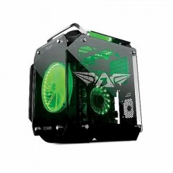 Kućišta: PowerLogic HAGANE H-3 Green LED Fan