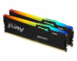 Memorije DDR 5: DDR5 64GB 5200MT/s Kingston KF552C36BBEAK2-64 Fury Beast RGB EXPO