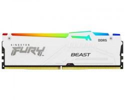 Memorije DDR 5: DDR5 32GB 6000MT/s Kingston KF560C40BWAK2-32 Fury Beast White RGB XMP