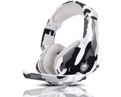 Mikrofoni i slušalice: PHOINKAS H-1 Gaming slušalice sa mikrofonom sivo-bele
