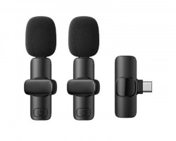 Mikrofoni i slušalice: REMAX K10 Bežični mikrofon 2u1 USB Tip-C crni