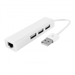 Hubovi: FAST ASIA USB 2.0 - HUB 3port + RJ45 (ž) beli
